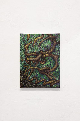 Exhibition view with work by E. M. C. Collard 