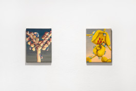 Exhibition view with work by E. M. C. Collard 