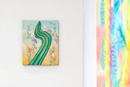 Exhibition view with work by E. M. C. Collard 