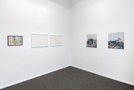 Exhibition view with works by E. M. C. Collard 