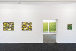 exhibition view with works by Irene Hardjanegara and E. M. C. Collard 