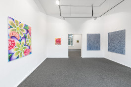 exhibition view with works by Irene Hardjanegara and E. M. C. Collard 